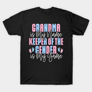 Grandma Keeper of the Gender Reveal Boy or Girl T-Shirt